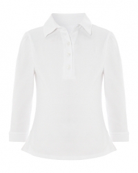 Рубашка поло для девочек с рукавами 3\4 и эмблемой школы